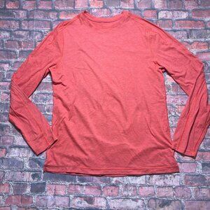 LULULEMON Men's Heathered Orange Long Sleeve Shirt Top Size Large Athletic
